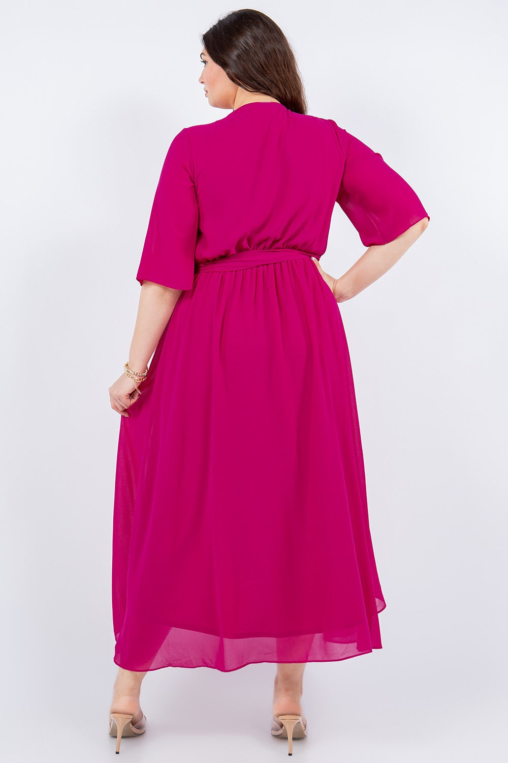 VESTIDO ROSA MIDI 1392