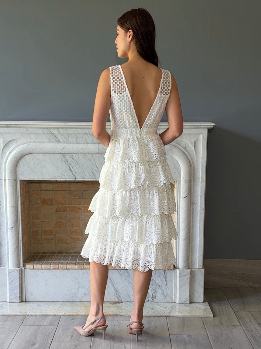 VESTIDO MIDI BLANCO D5842