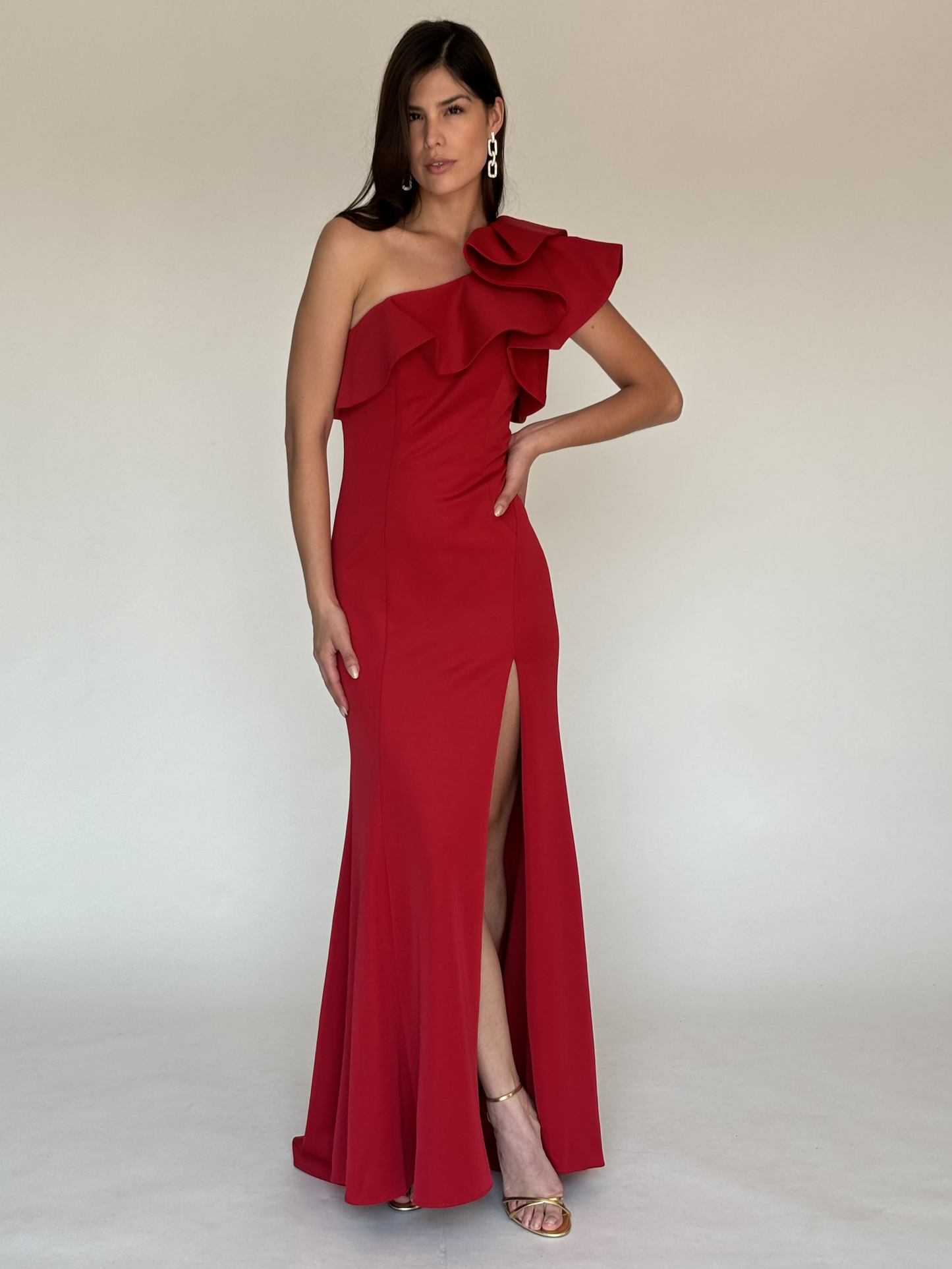 VESTIDO ROJO A8568