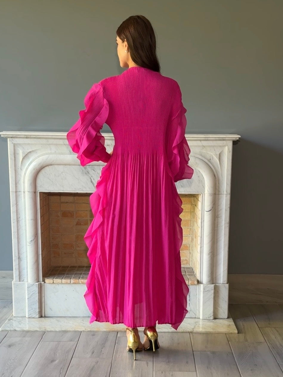 VESTIDO MIDI ROSA PC3687