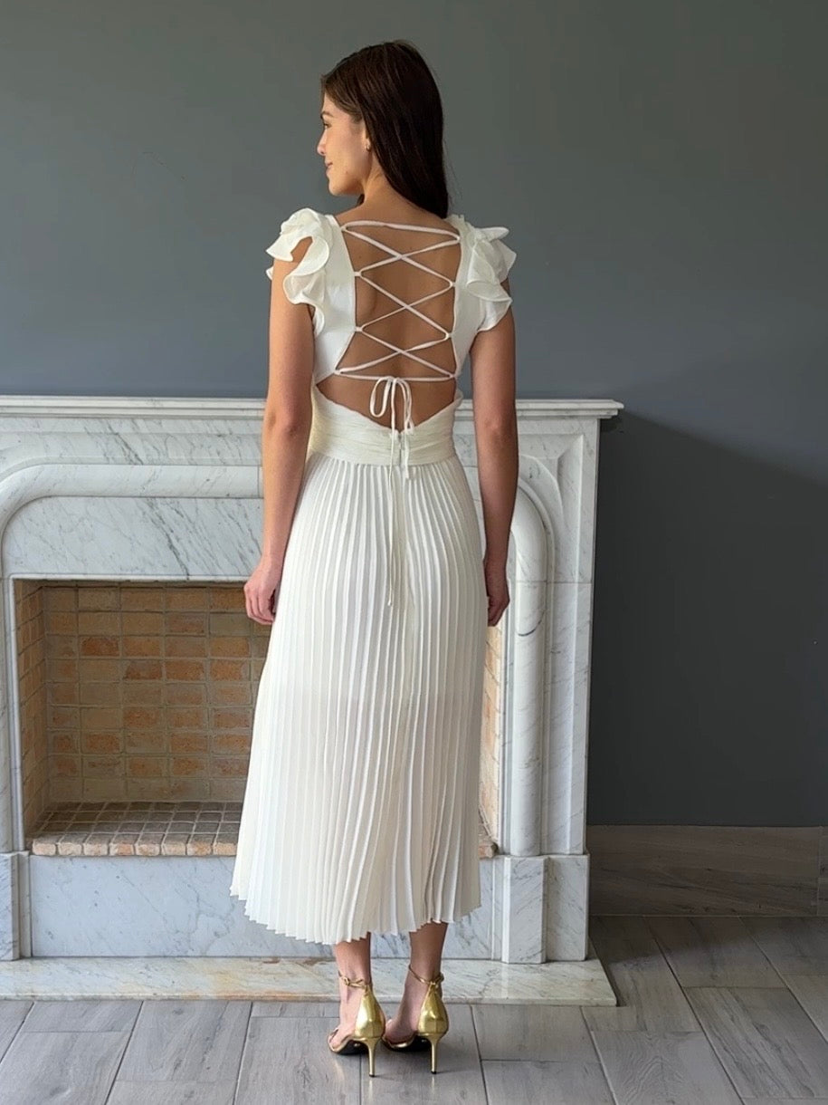 VESTIDO MIDI BLANCO D5726