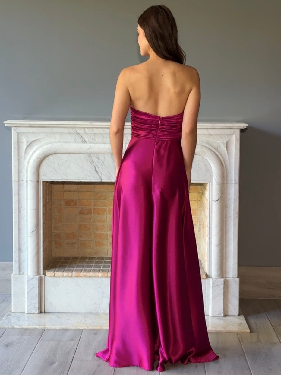 VESTIDO LARGO ROSA F22972