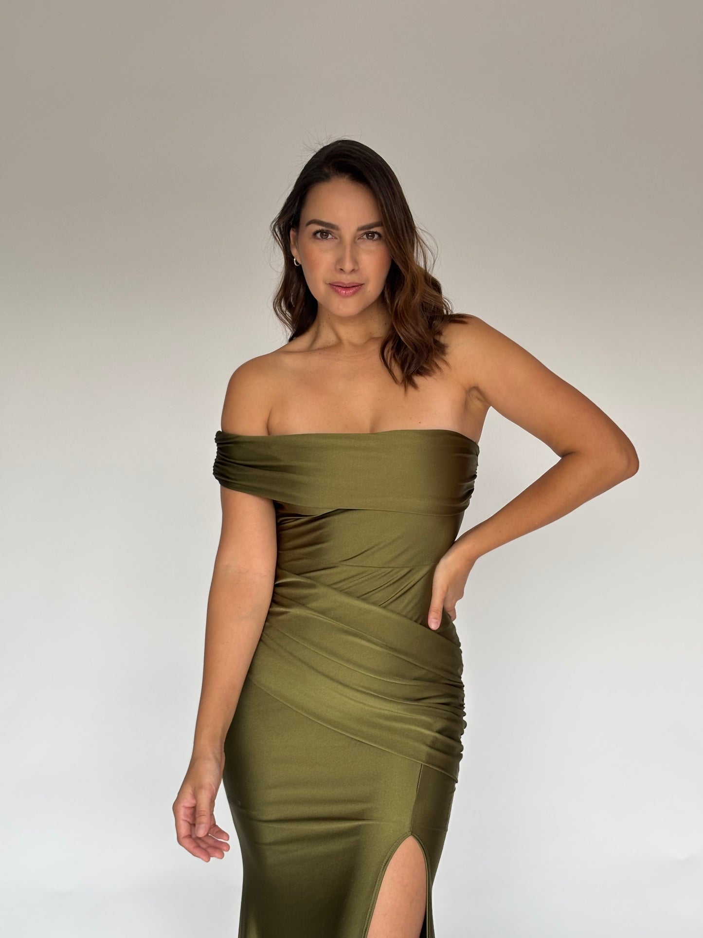 VESTIDO VERDE DB915
