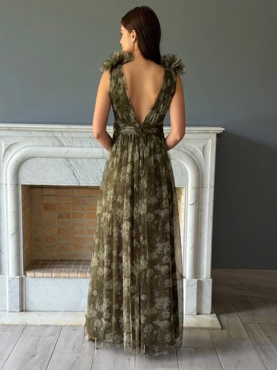 VESTIDO ESTAMPADO VERDE M1010