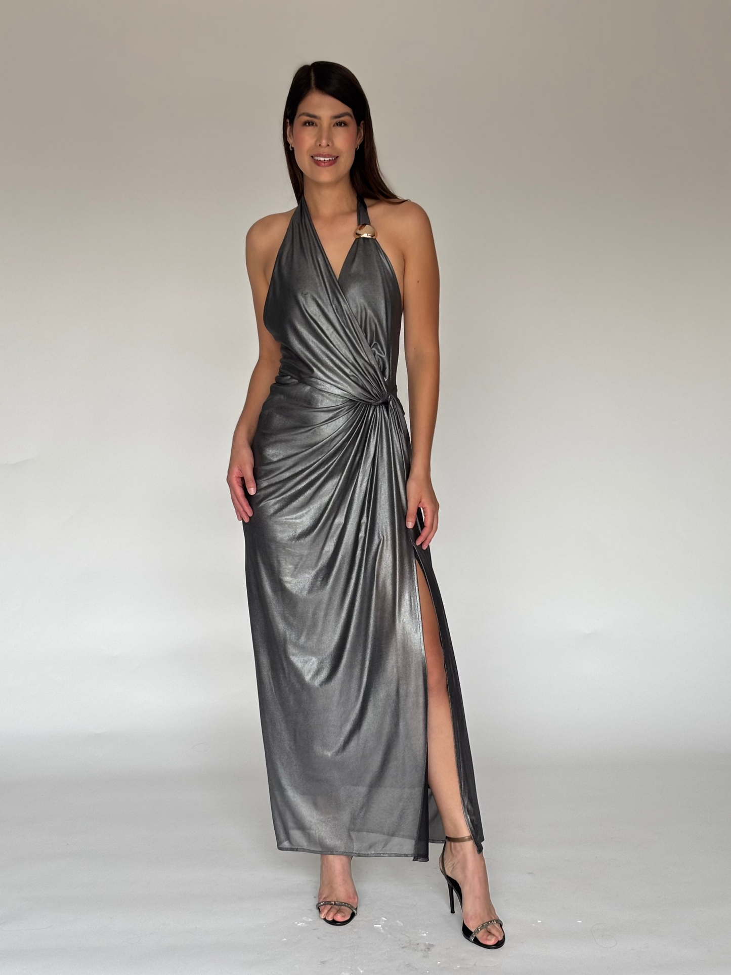 VESTIDO PLATEADO LD11777