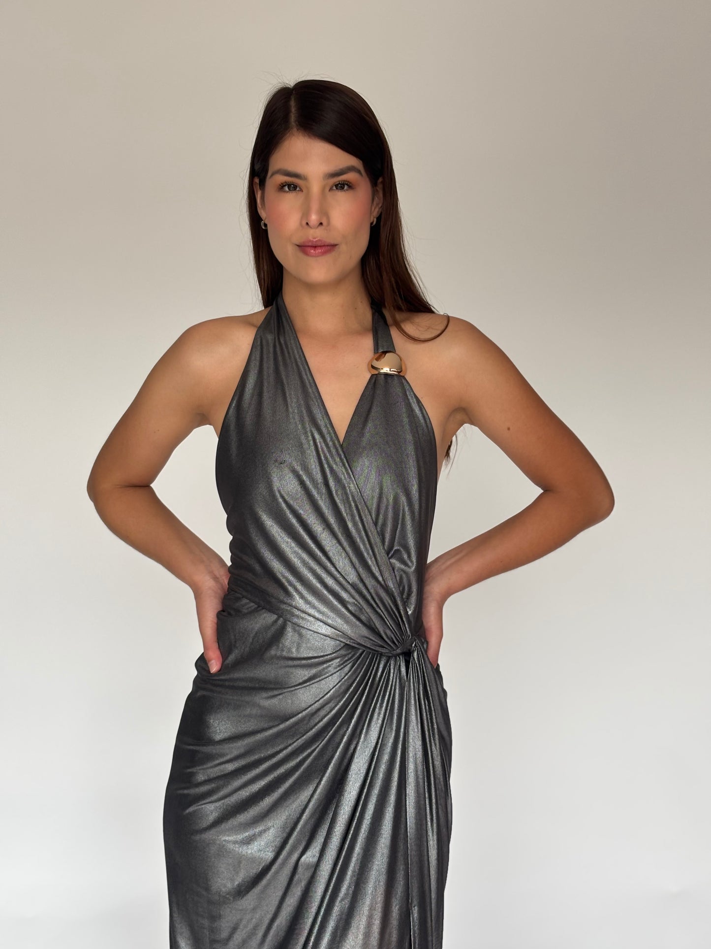 VESTIDO PLATEADO LD11777