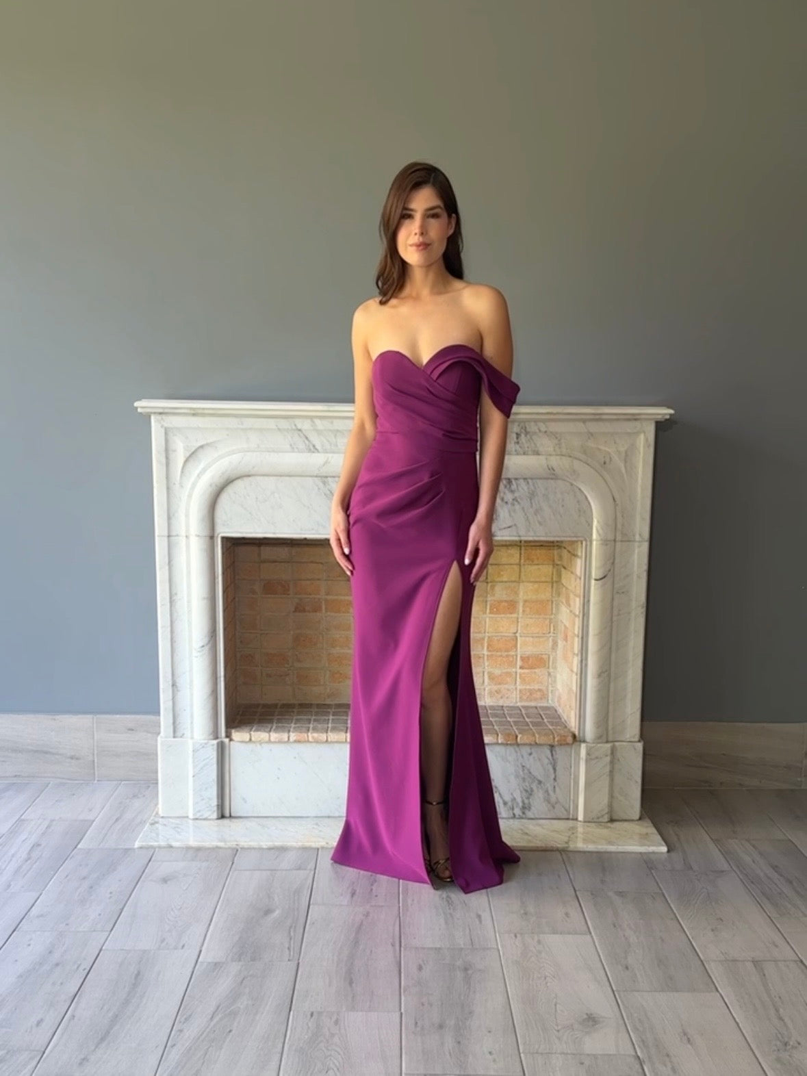 VESTIDO MORADO 25166