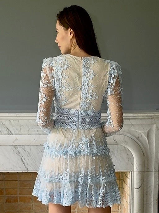 VESTIDO AZUL D1008
