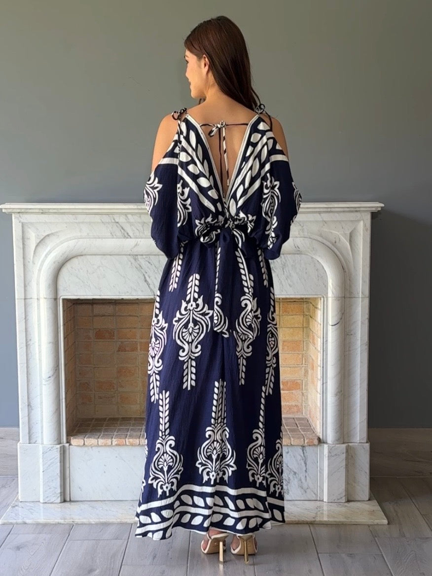 VESTIDO ESTAMPADO AZUL 3147H