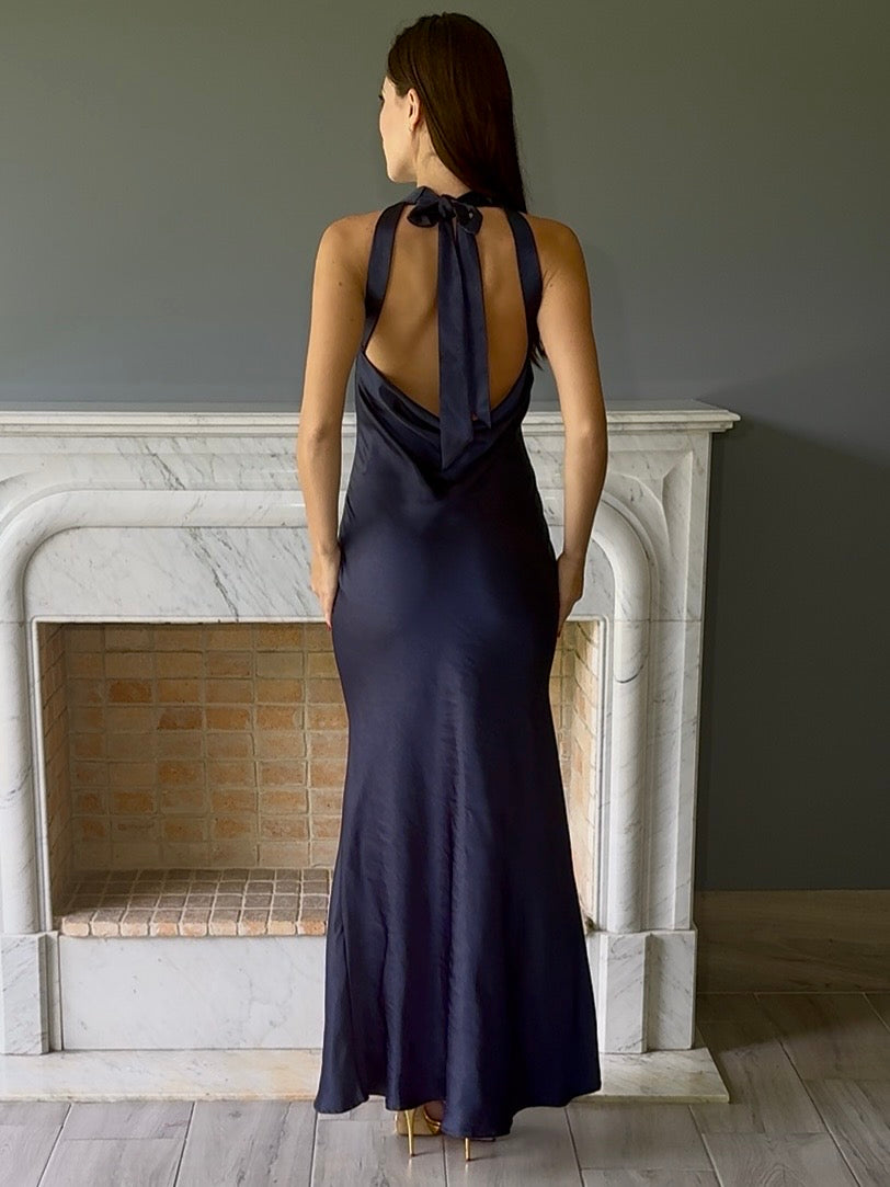 VESTIDO LARGO AZUL N2330