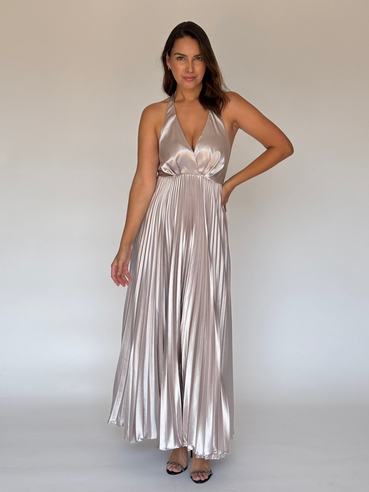 VESTIDO PLATEADO 30949