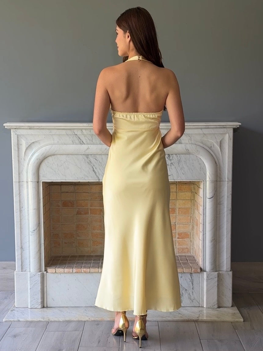 VESTIDO AMARILLO D9077