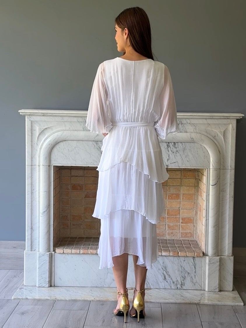 VESTIDO MIDI BLANCO Z7070
