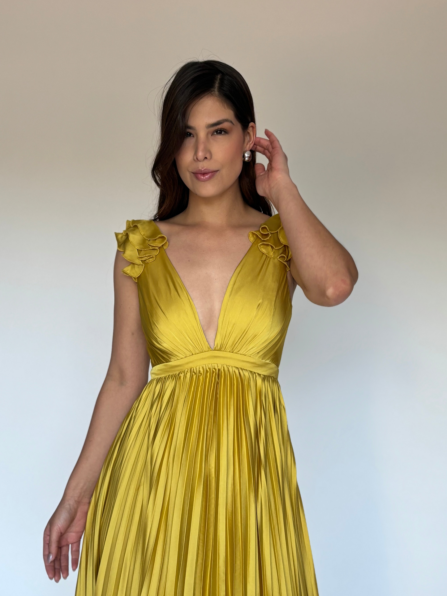 VESTIDO LARGO AMARILLO 2905