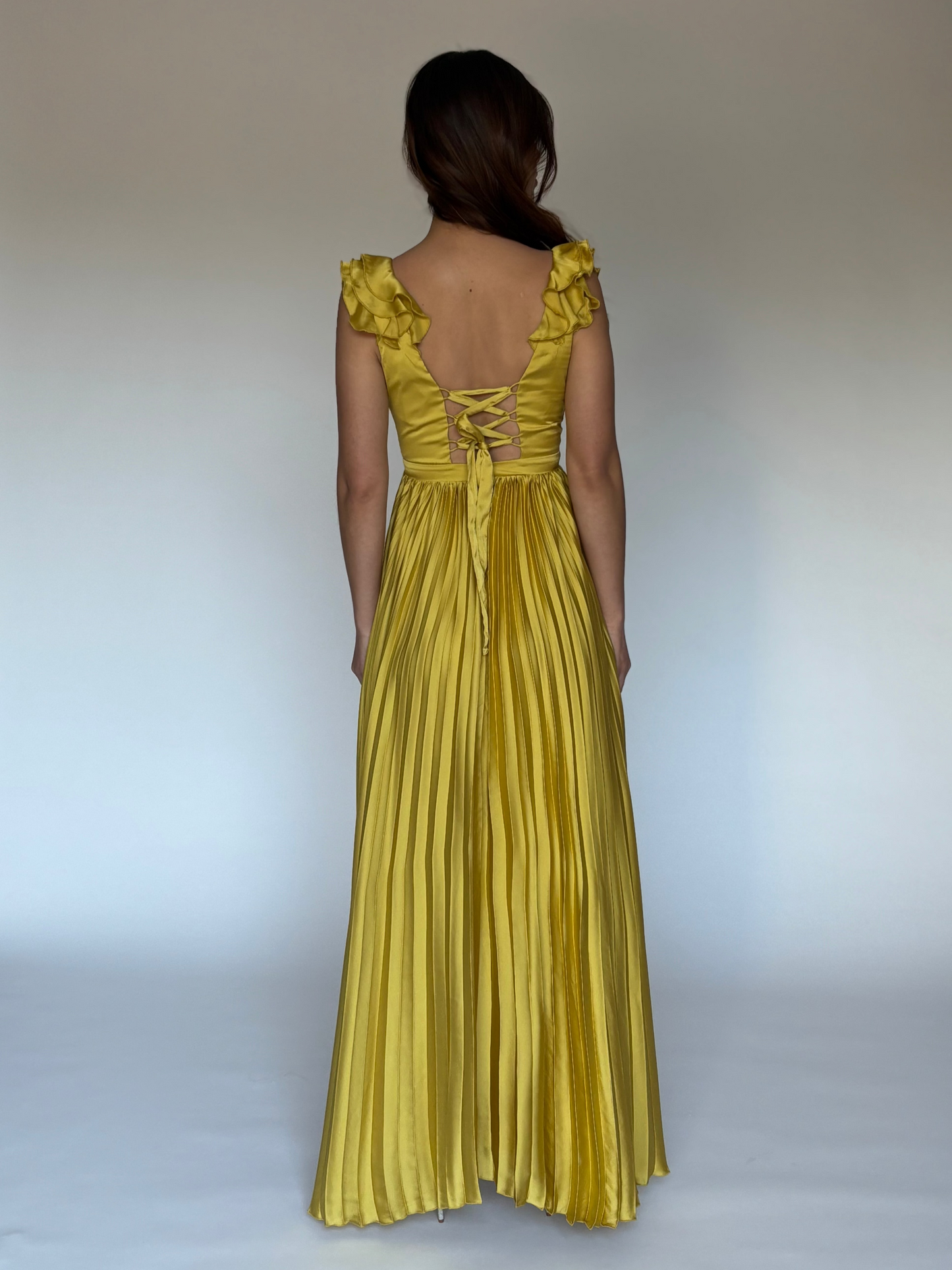 VESTIDO LARGO AMARILLO 2905