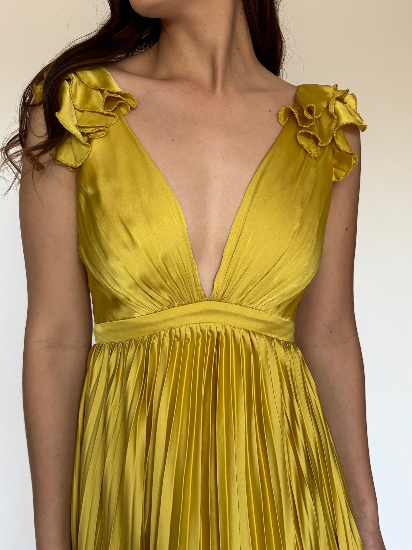 VESTIDO LARGO AMARILLO 2905