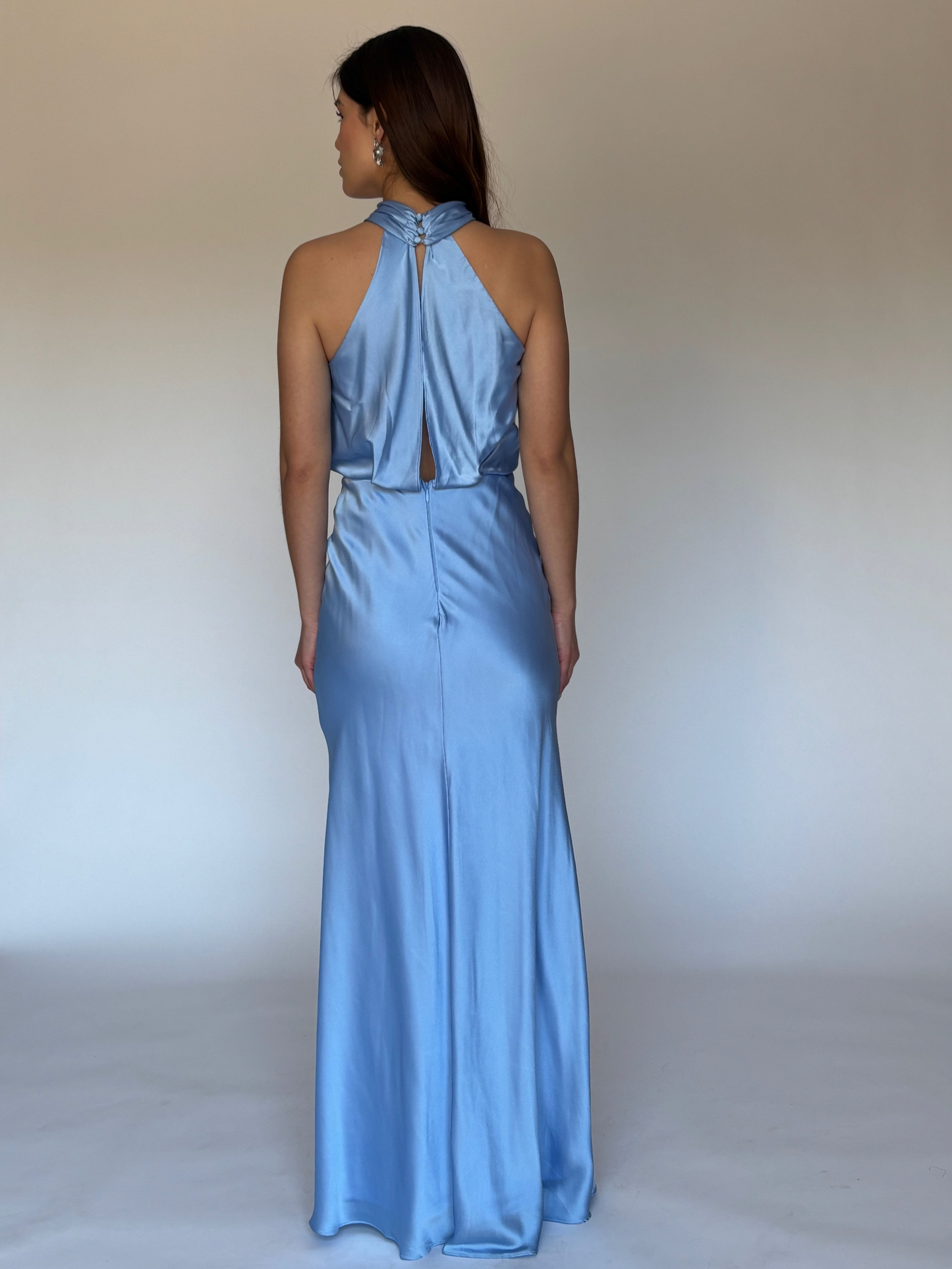 VESTIDO LARGO AZUL M2277