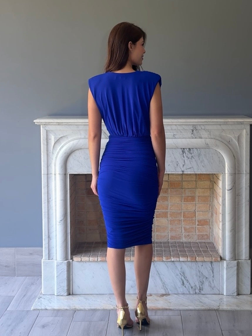 VESTIDO MIDI AZUL C6897