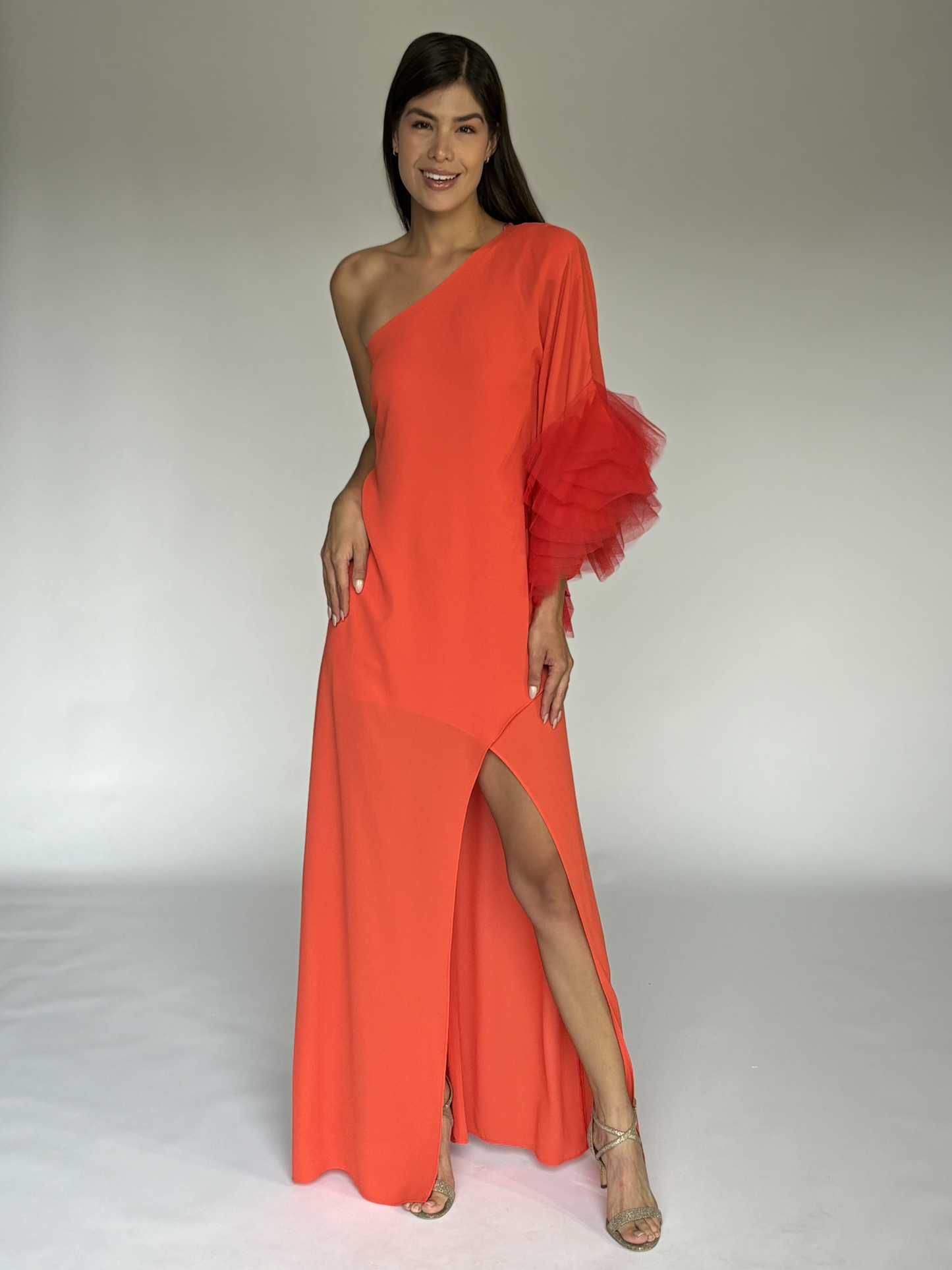 VESTIDO NARANJA 7664