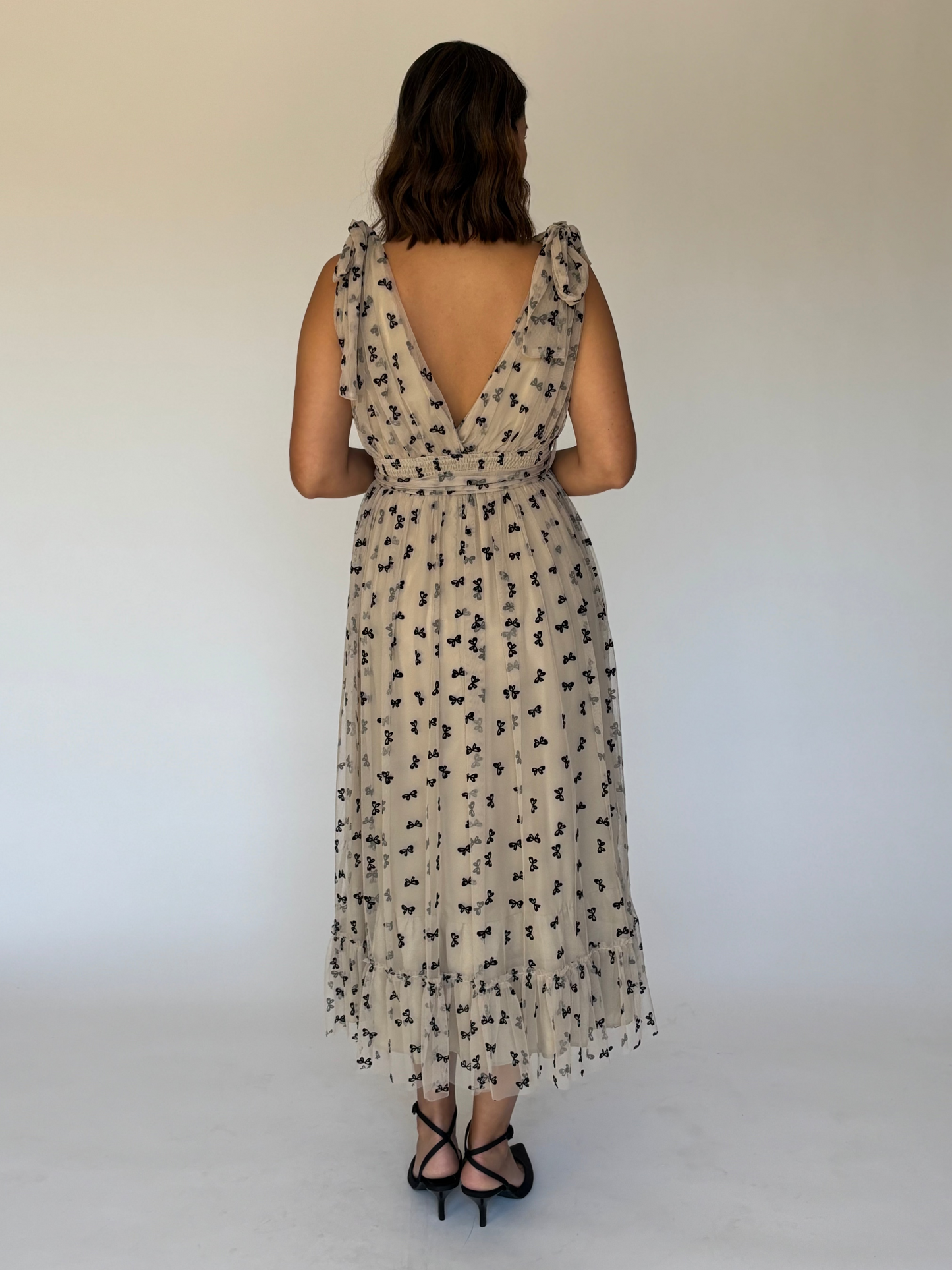 VESTIDO MIDI BEIGE D5861