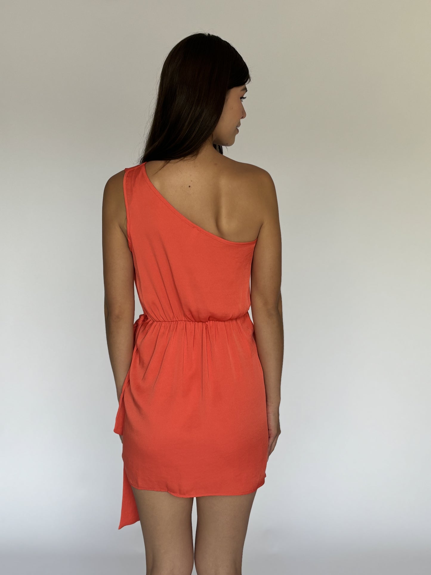 VESTIDO NARANJA CORTO 8181