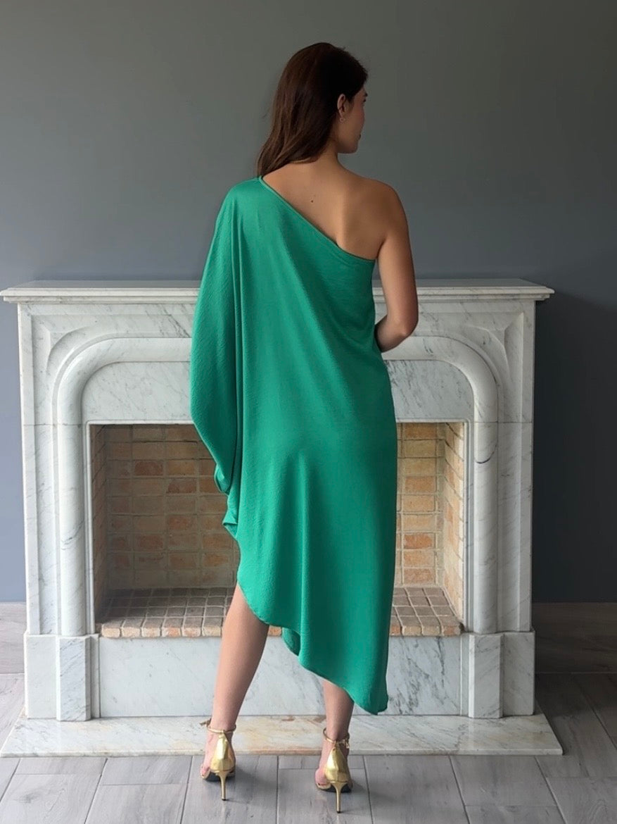 VESTIDO MIDI VERDE 6839