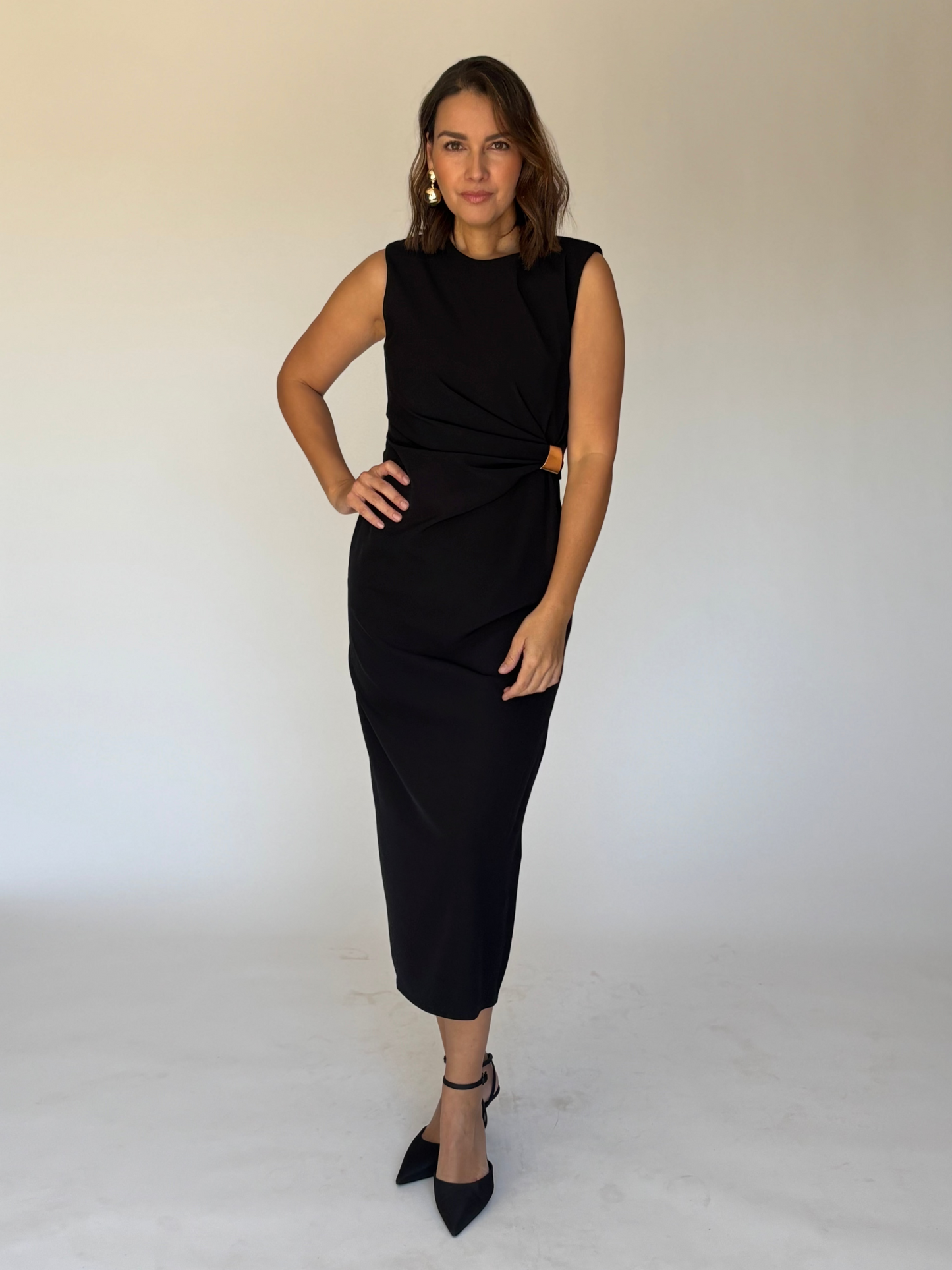 VESTIDO MIDI NEGRO 12101