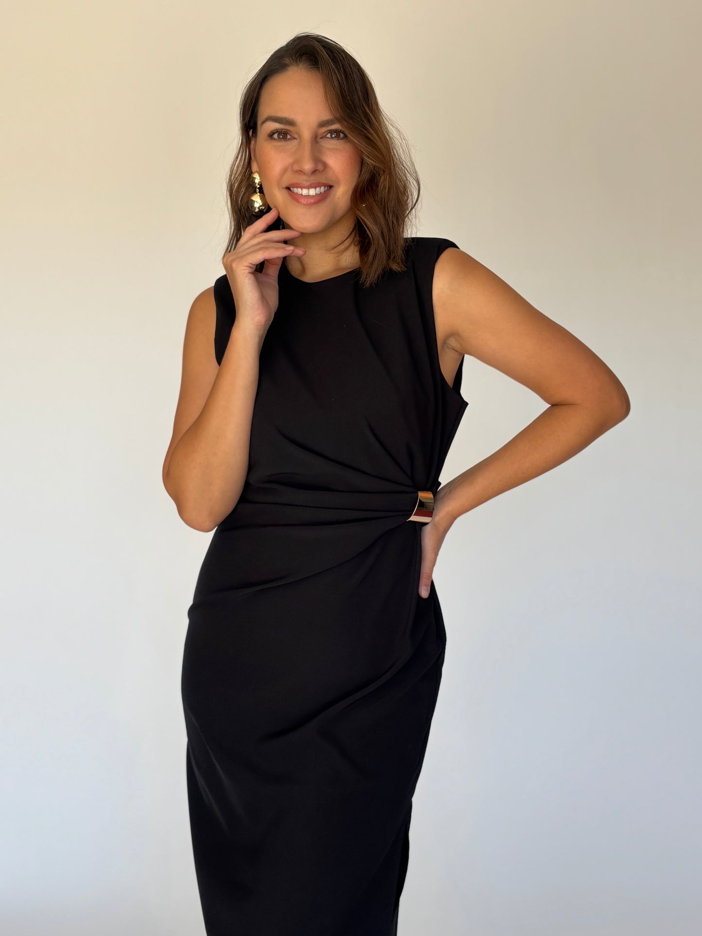 VESTIDO MIDI NEGRO 12101