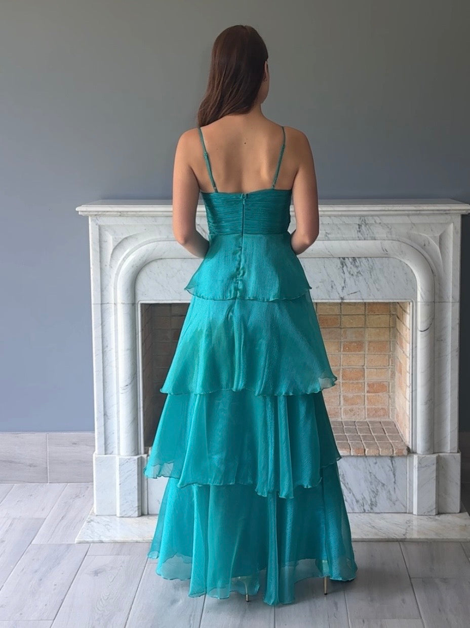 VESTIDO AZULVERDE 3833