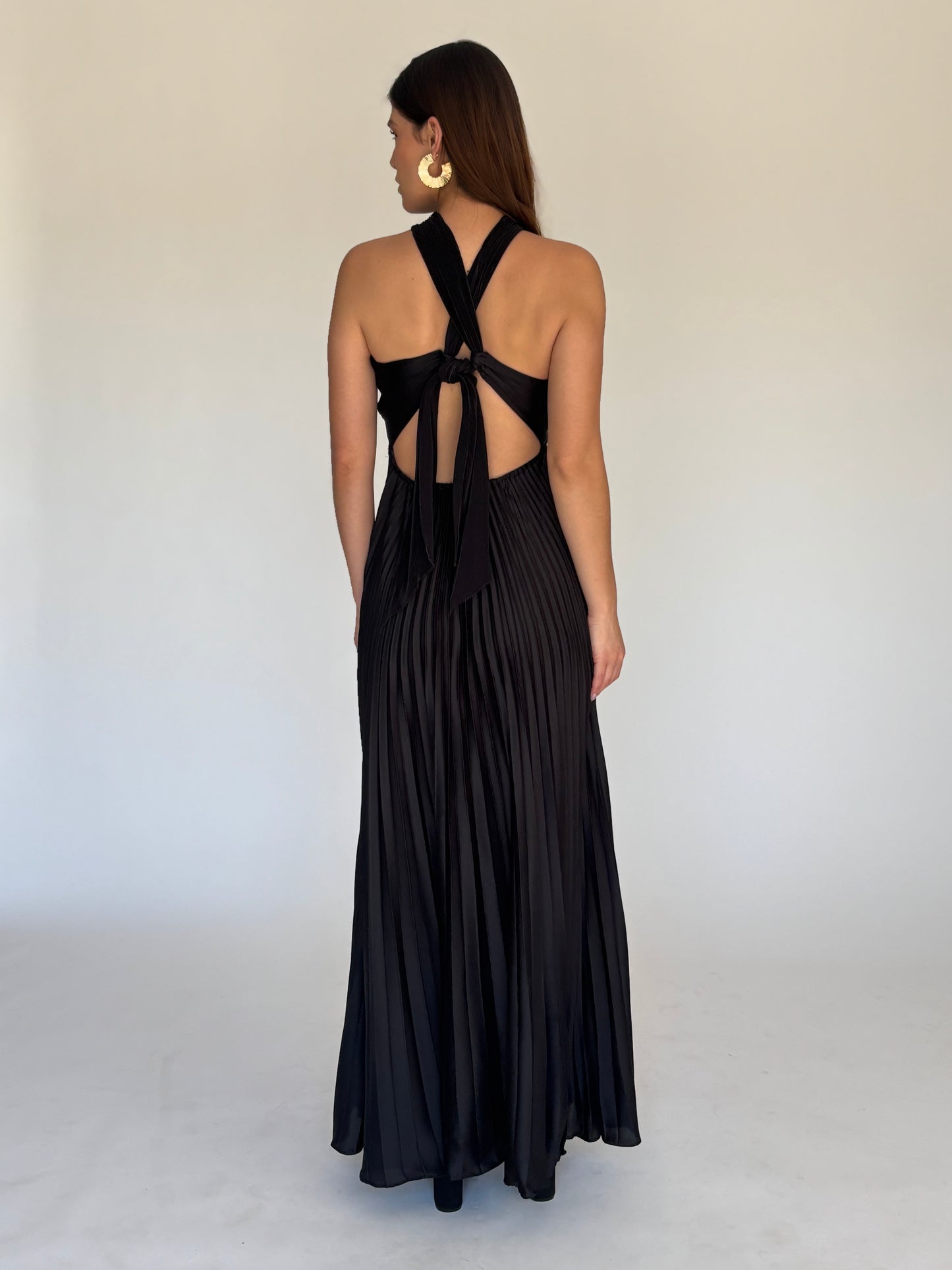 VESTIDO LARGO NEGRO 10144