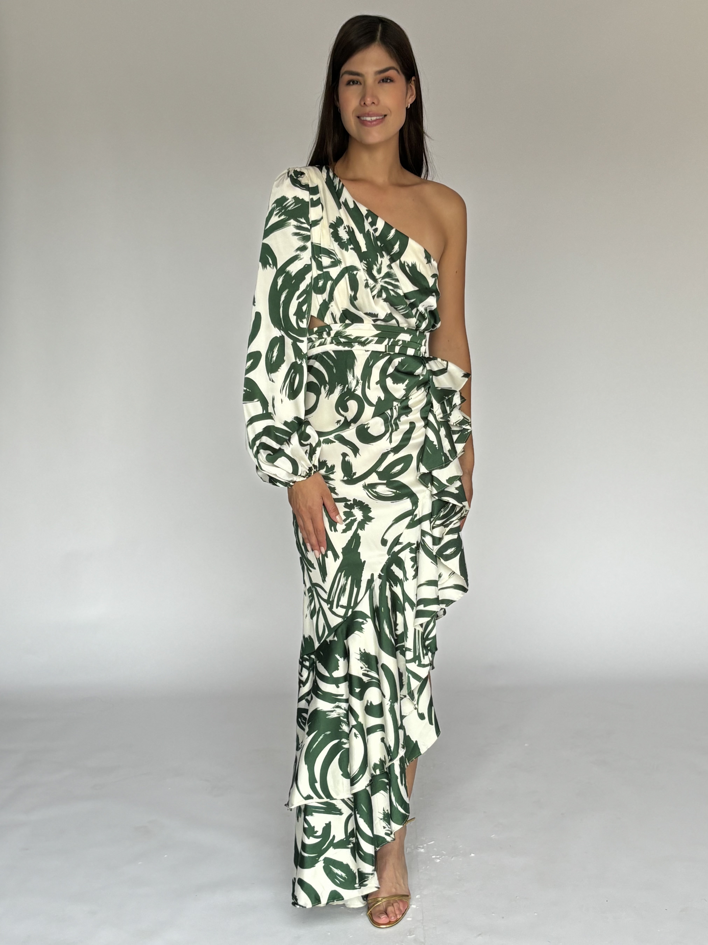 VESTIDO VERDE 10411