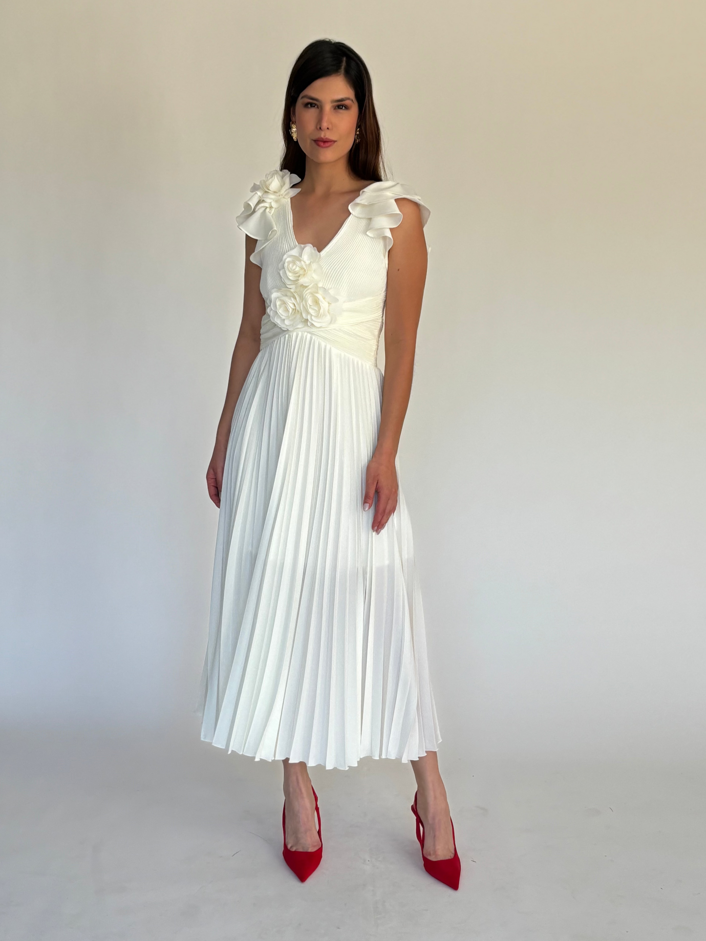 VESTIDO MIDI BLANCO D5726