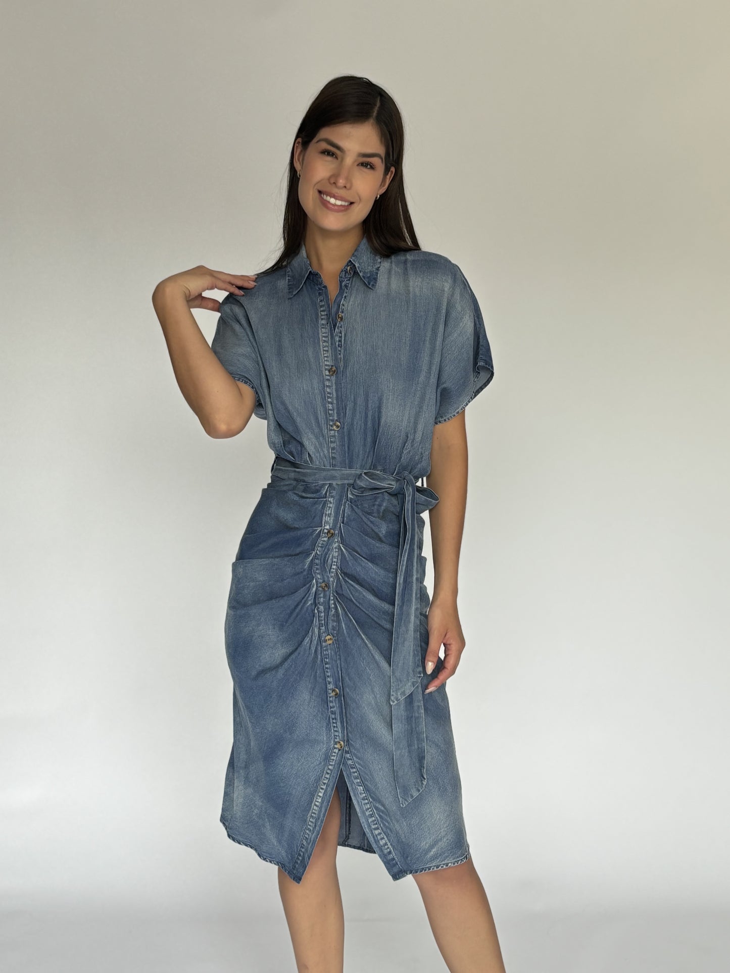 VESTIDO DEMIN MIDI AZUL 7240