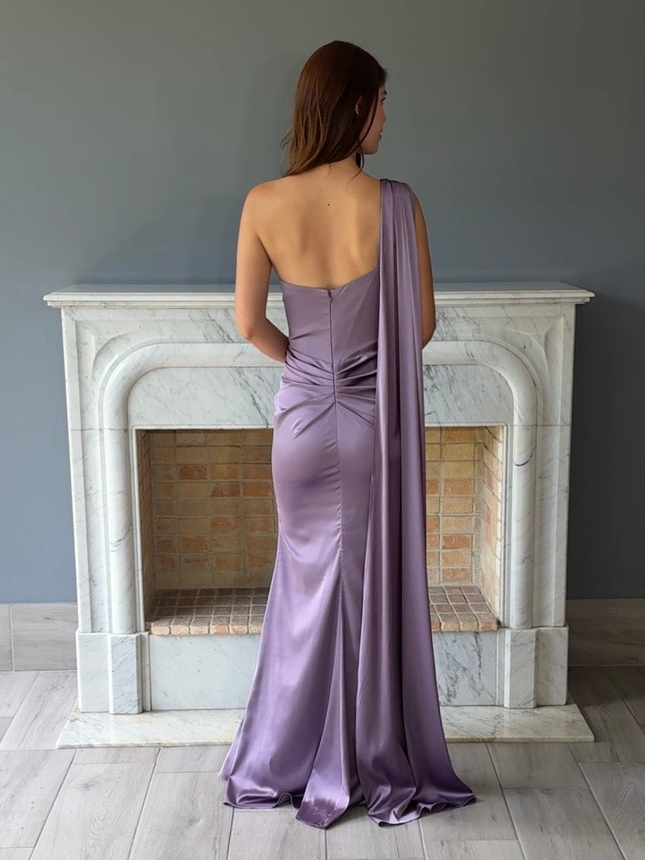 VESTIDO LARGO MORADO 7626