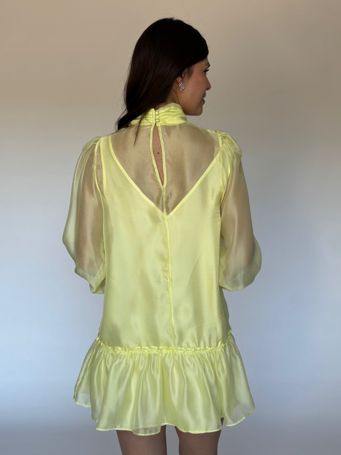 VESTIDO CORTO AMARILLO 12255