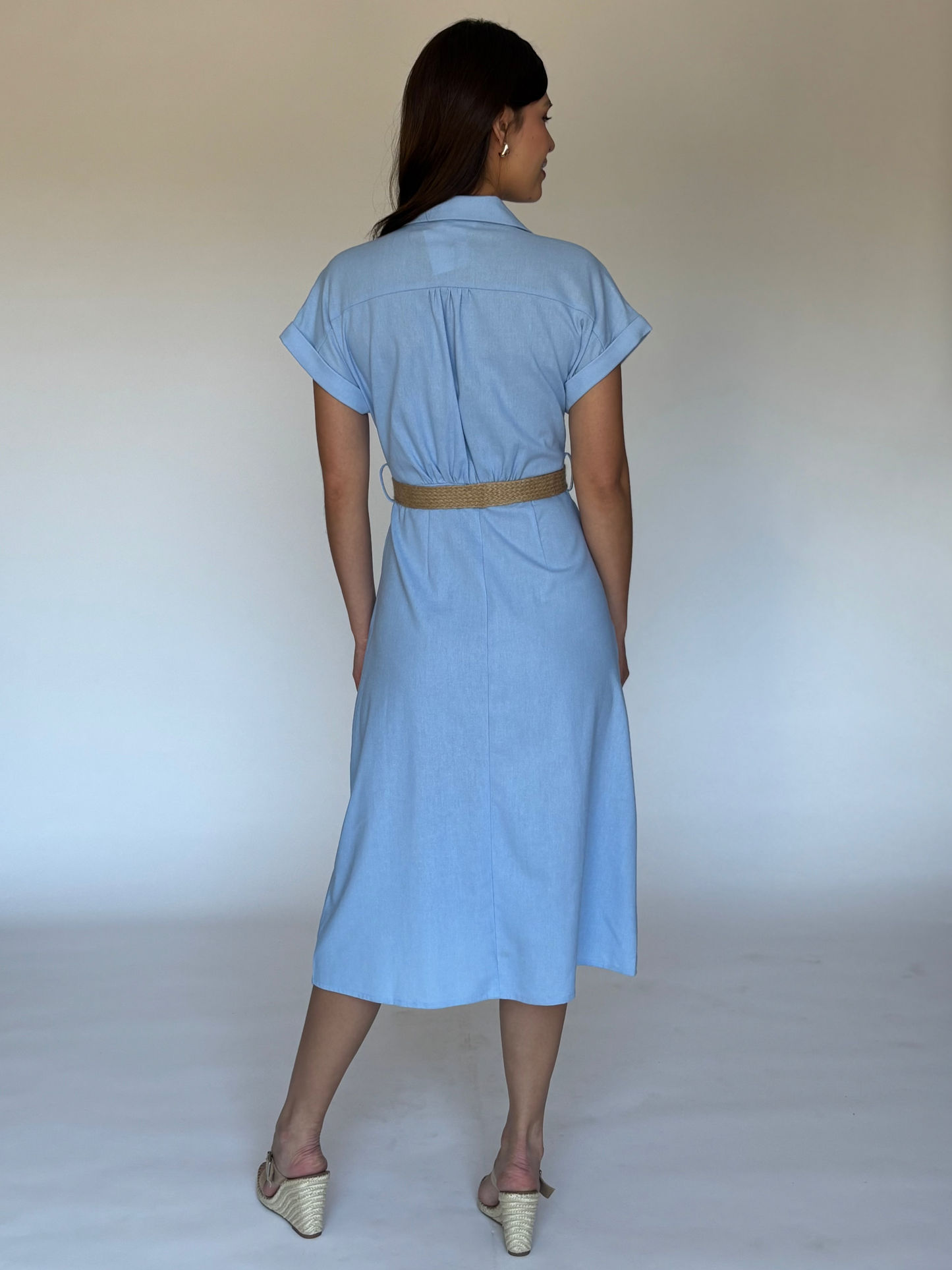 VESTIDO MIDI AZUL D105