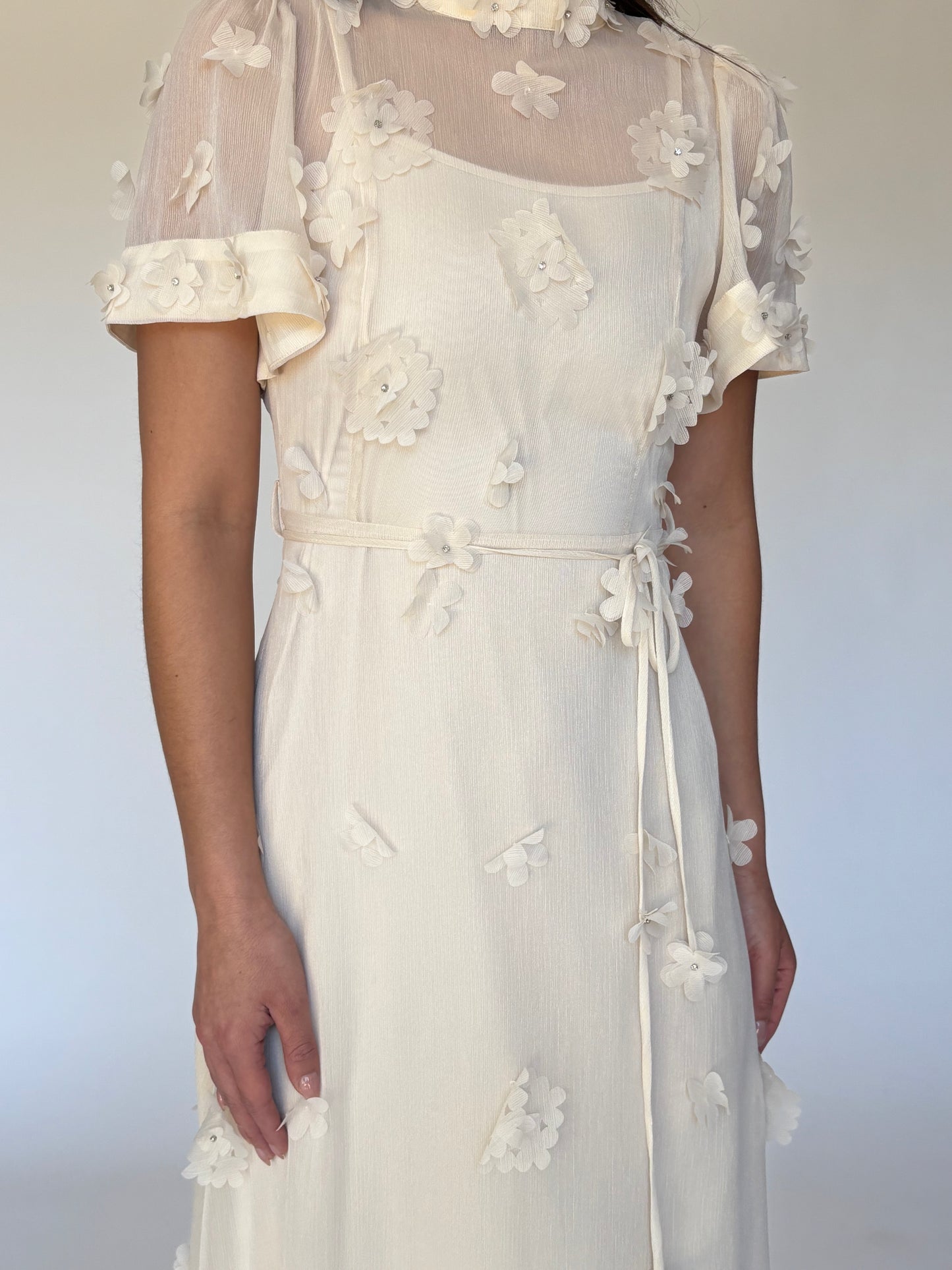 VESTIDO MIDI BEIGE D5786
