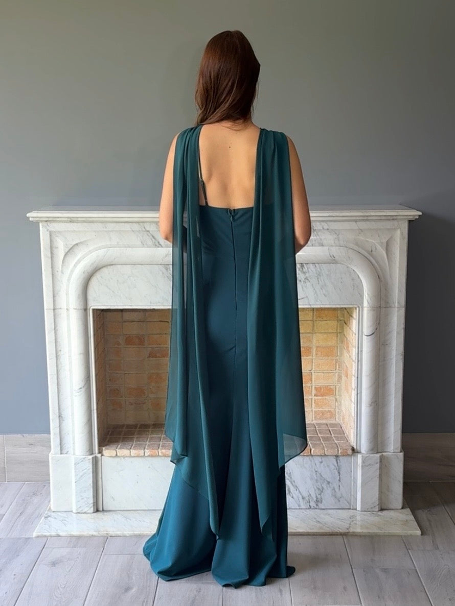 VESTIDO LARGO VERDE25181