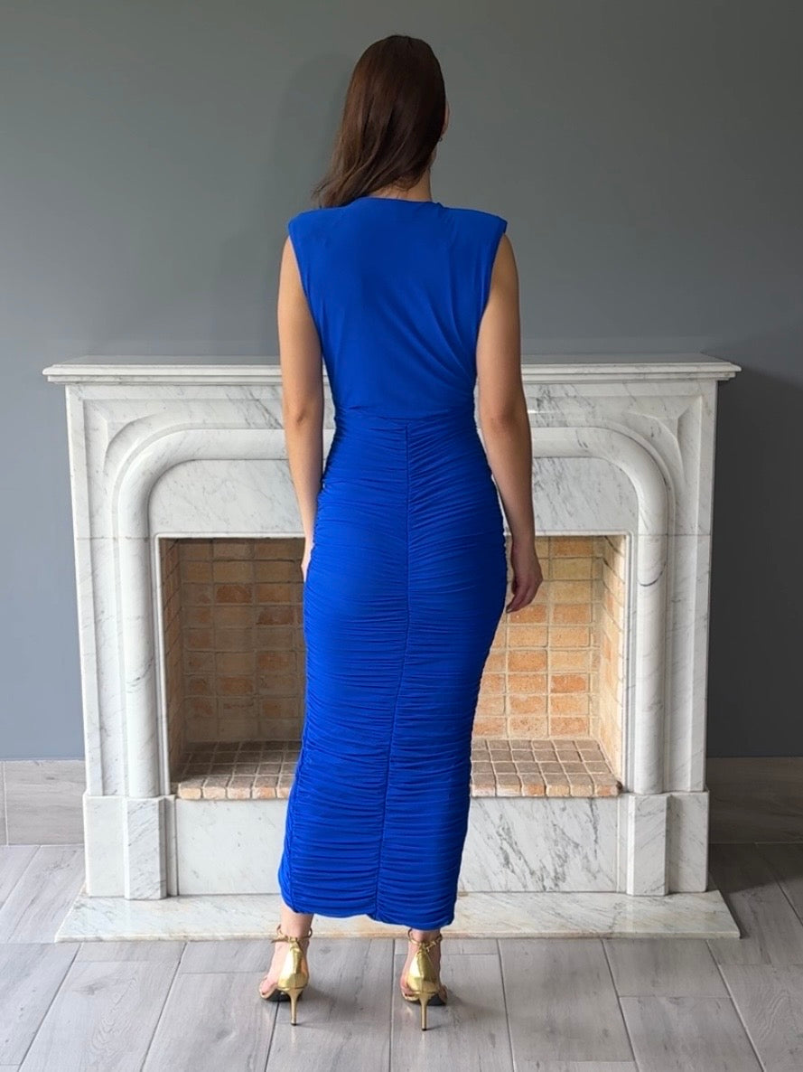 VESTIDO MIDI AZUL C6876