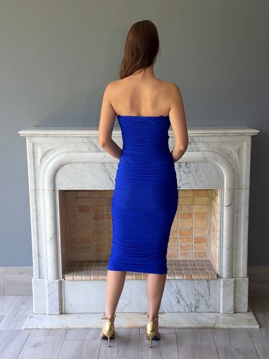 VESTIDO MIDI AZUL C4269