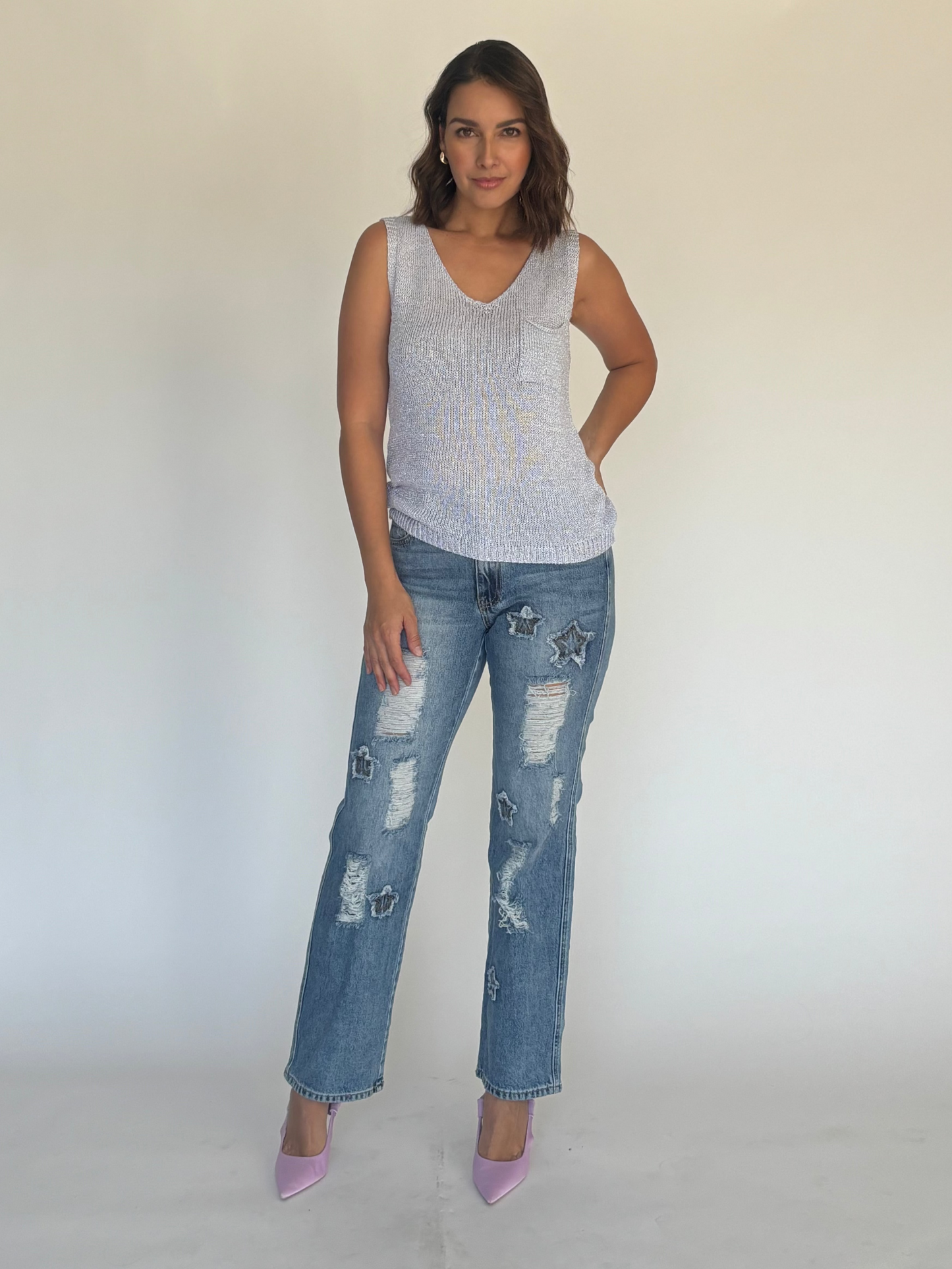 BLUSA PLATEADA 12179