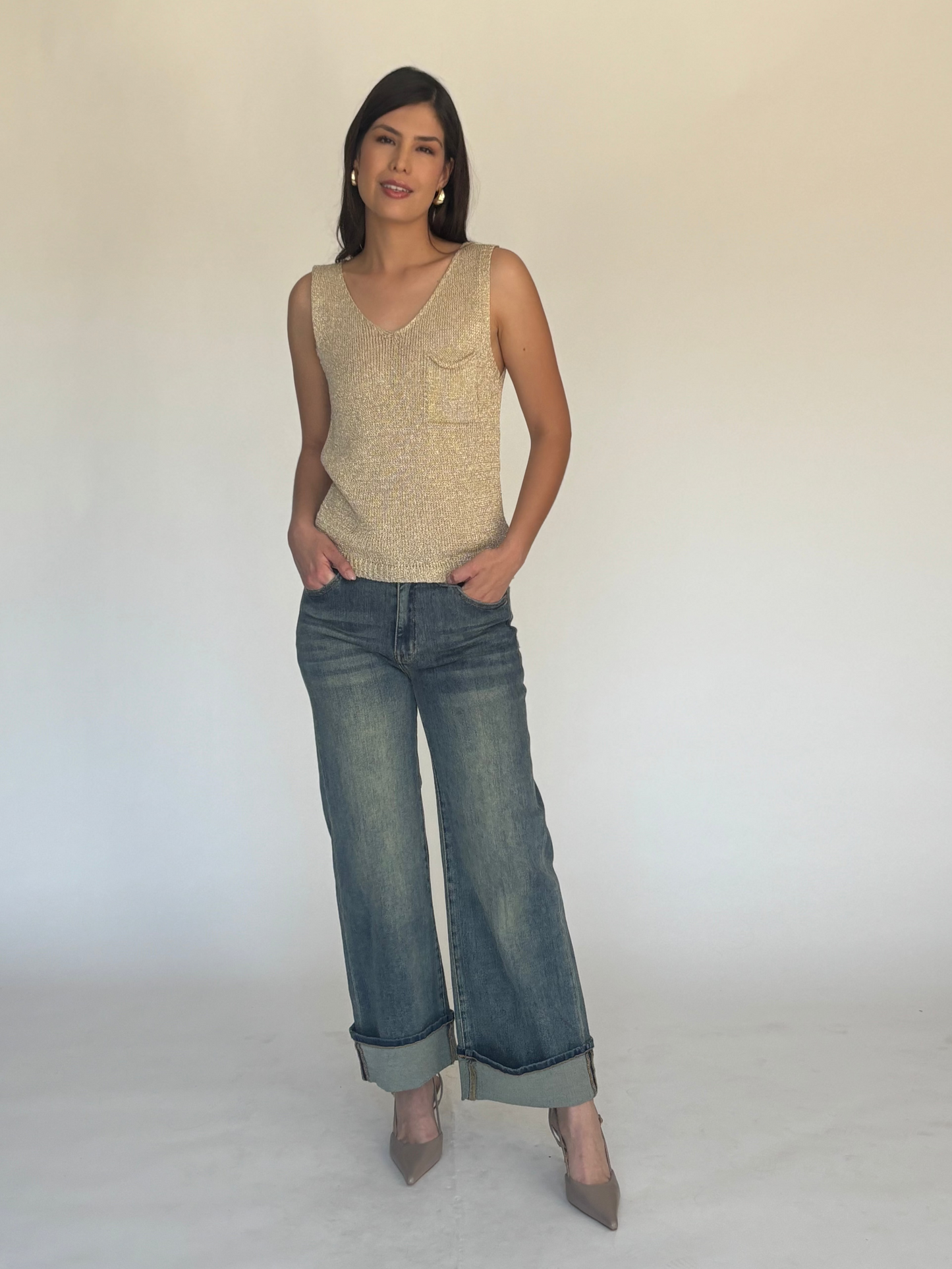 BLUSA DORADA 12179