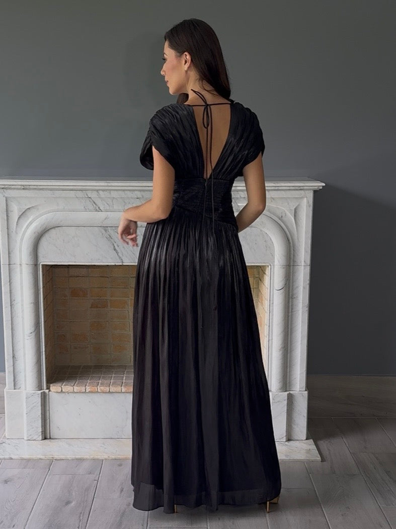 VESTIDO LARGO NEGRO 25096
