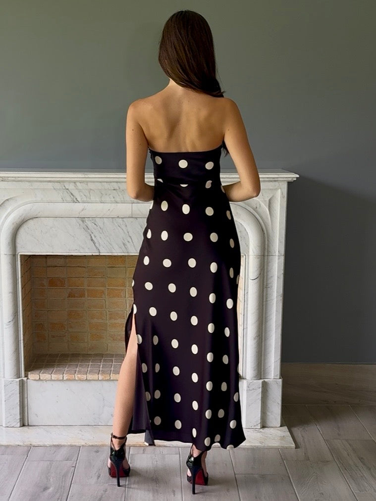 VESTIDO NEGRO CON LUNARES 1771