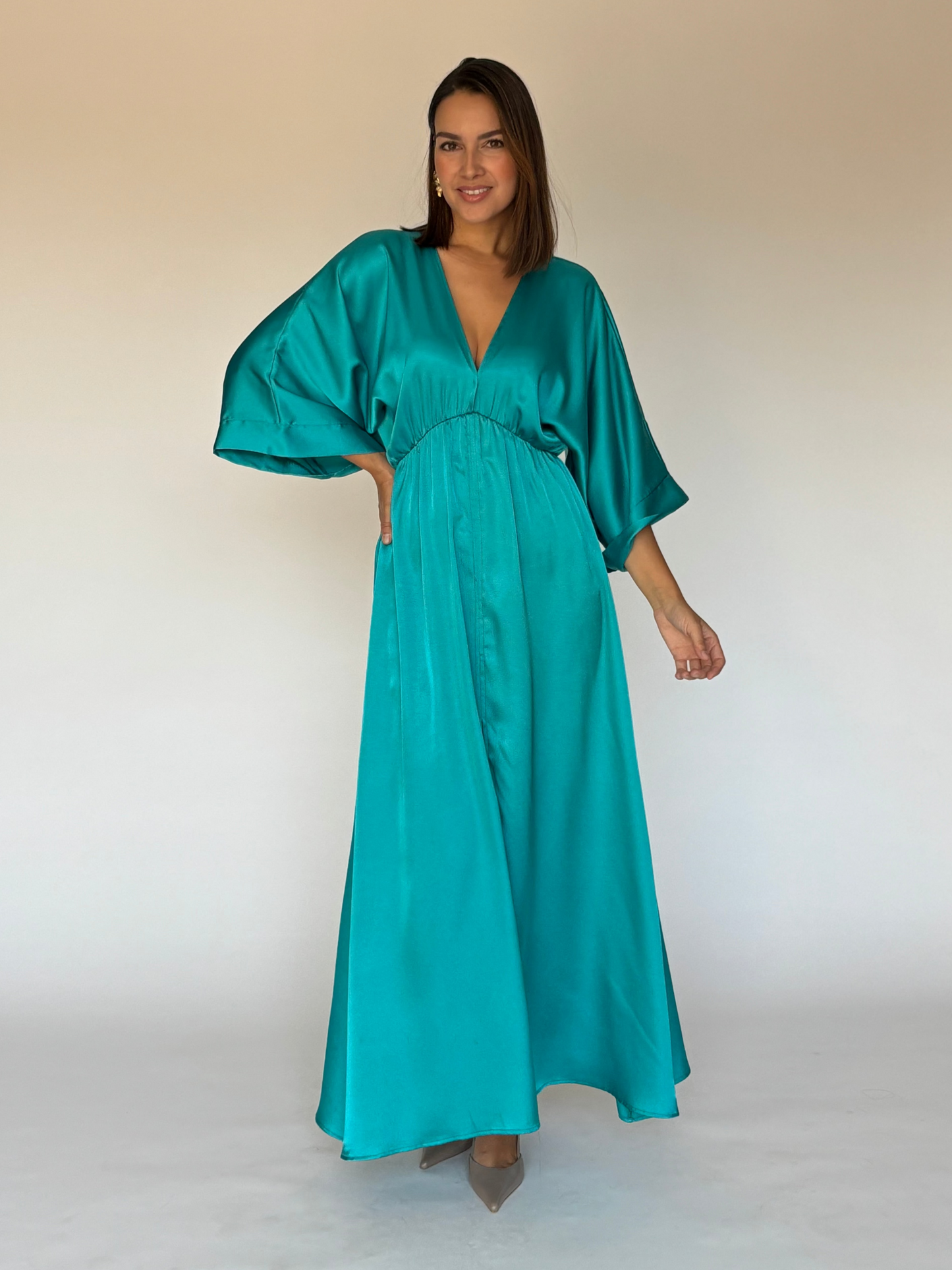 VESTIDO AZUL LARGO D8874