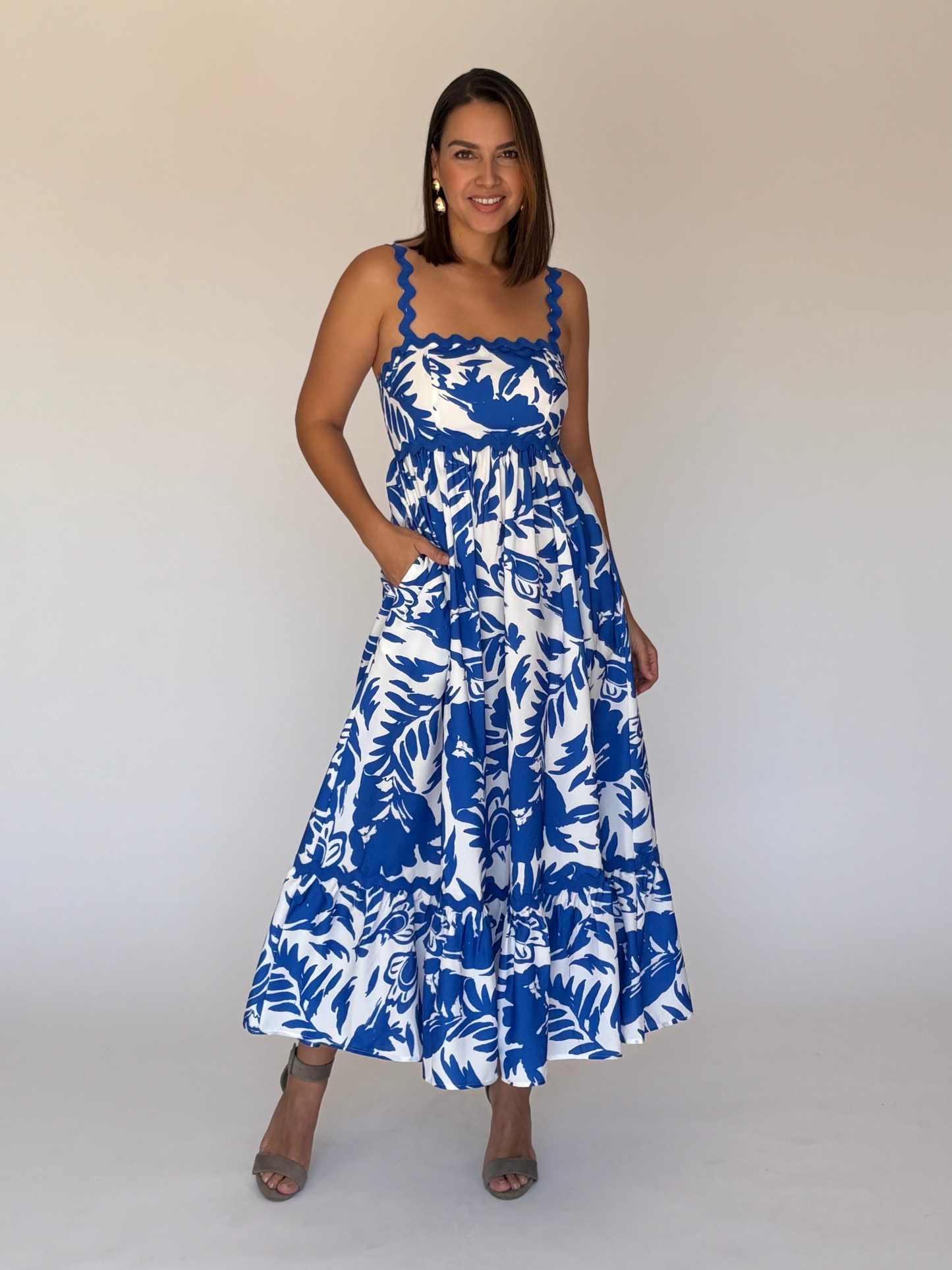 VESTIDO MIDI AZUL M4194