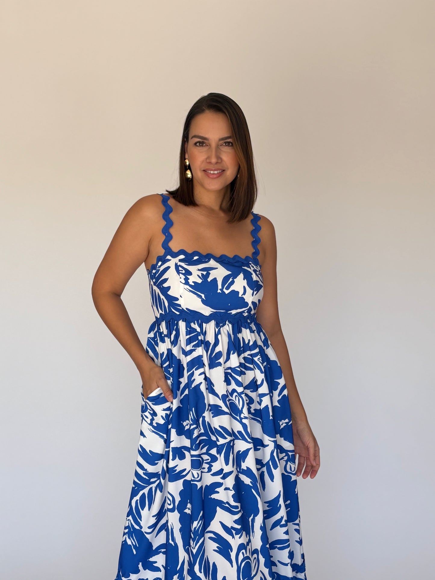 VESTIDO MIDI AZUL M4194