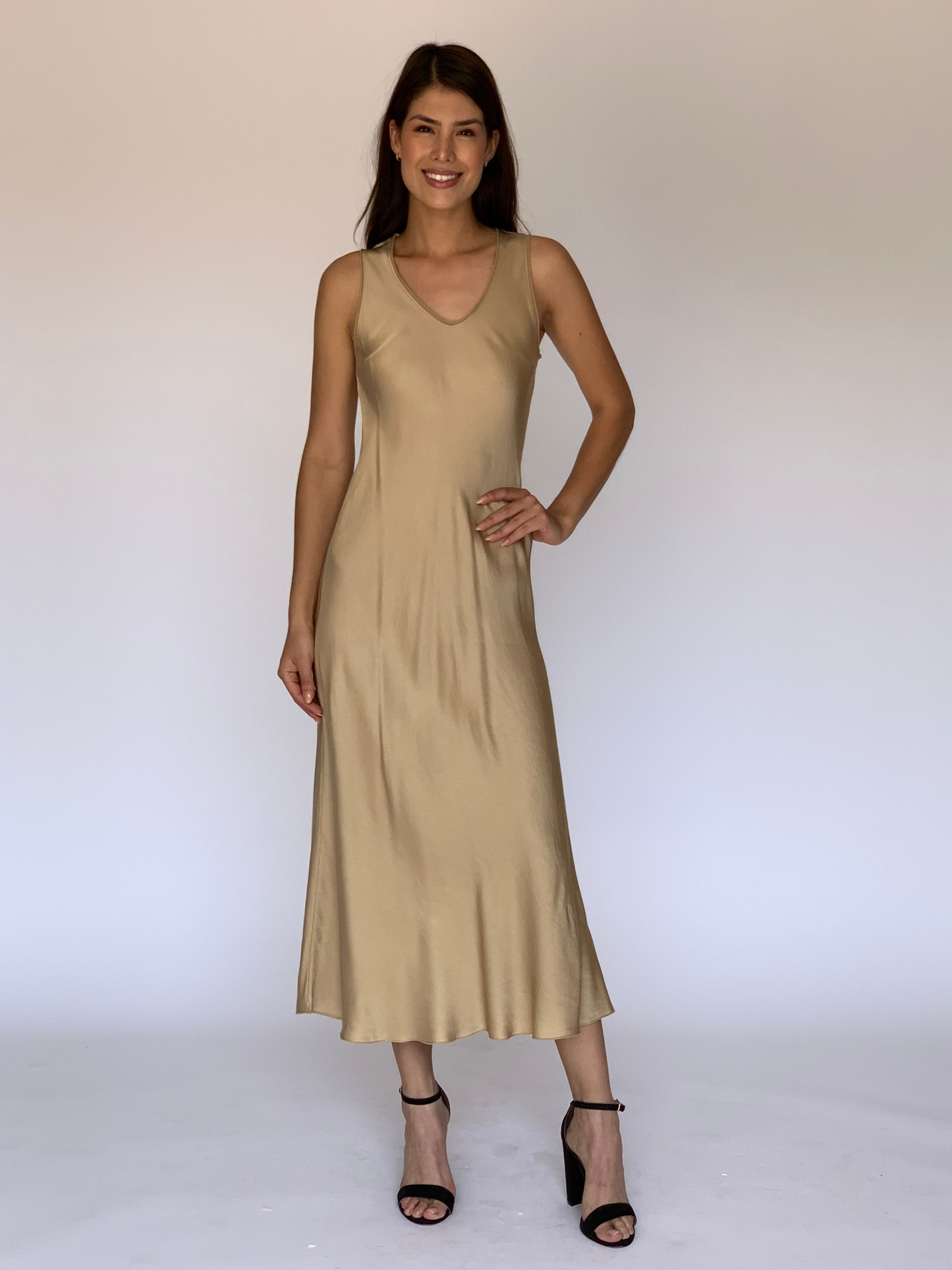 VESTIDO DORADO 11308