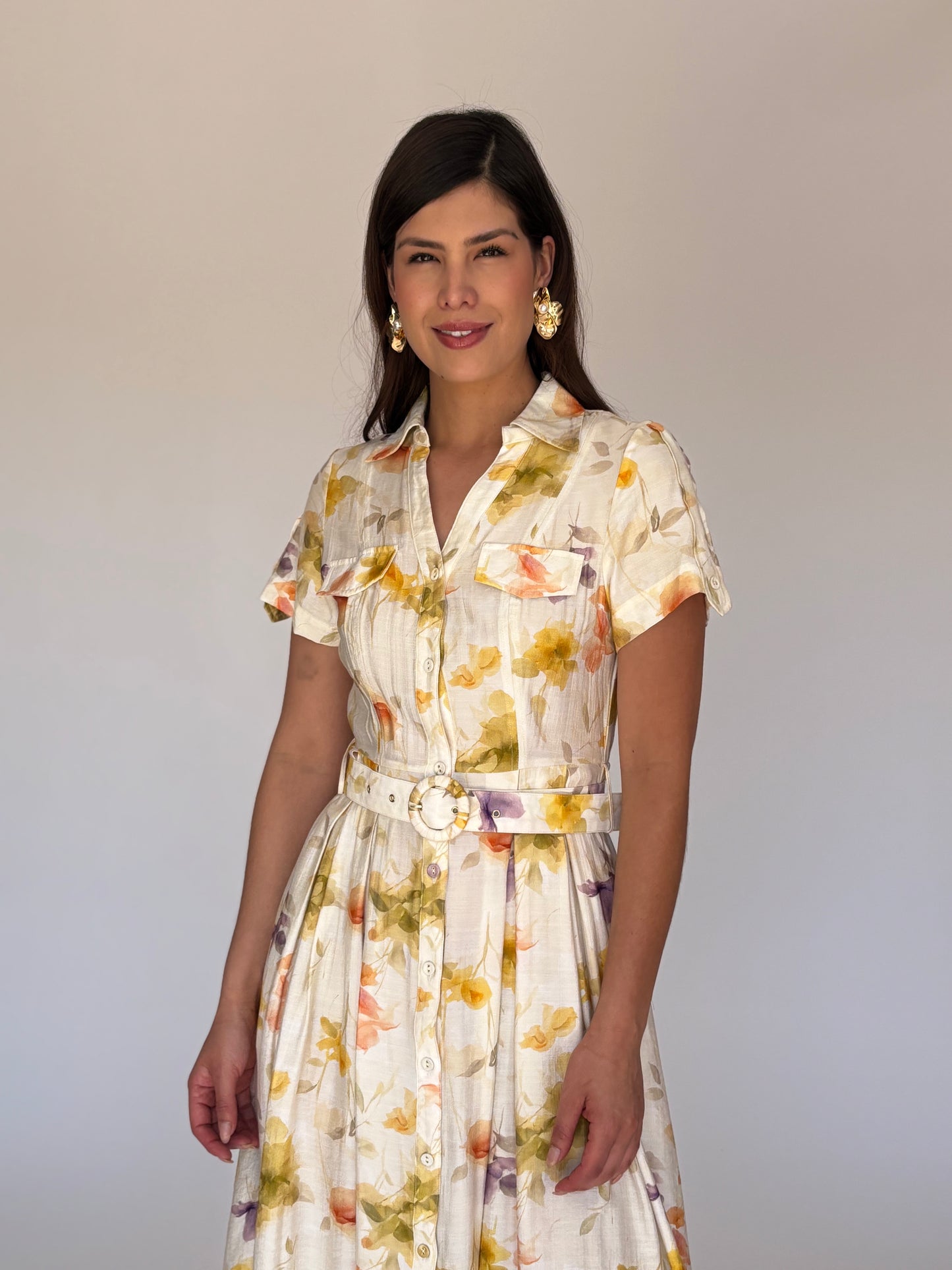 VESTIDO MIDI BEIGE M4061