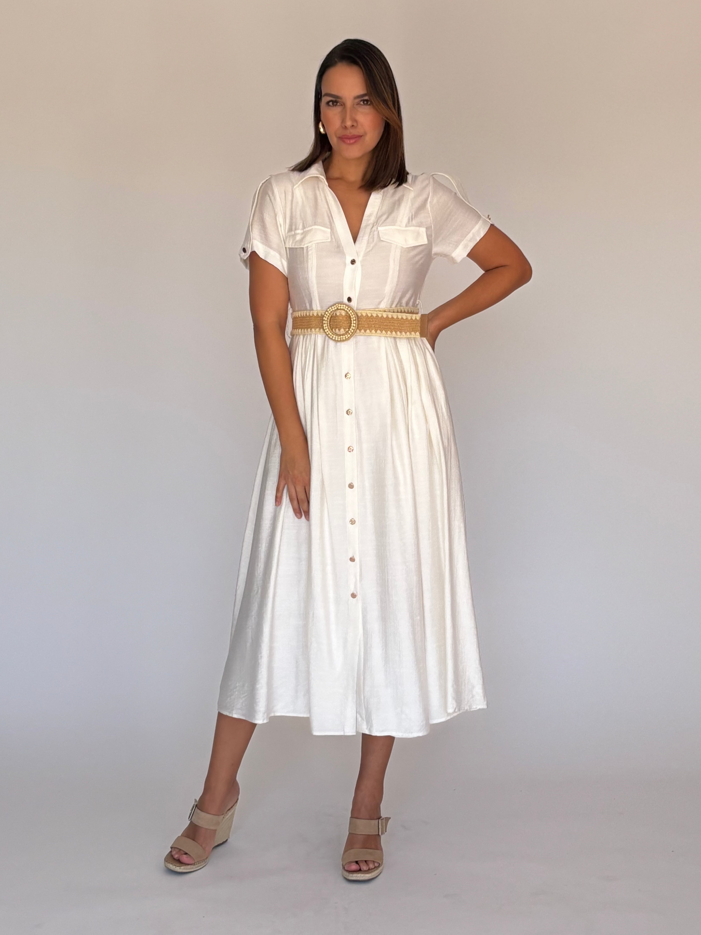 VESTIDO MIDI BLANCO M4171